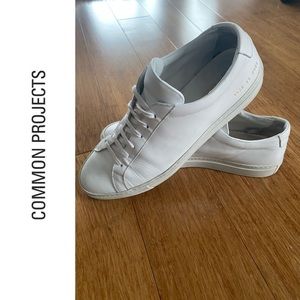 EUC Men’s Common Projects Original Achilles Leather Low-Top Sneakers - White 44
